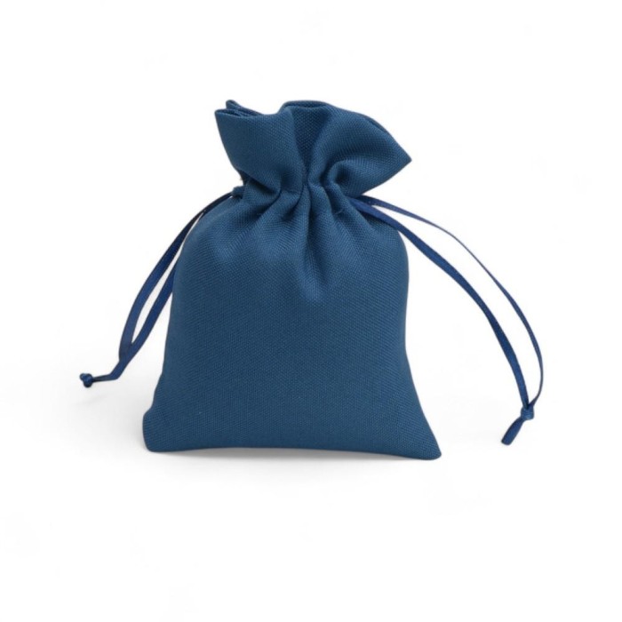 SACCHETTO COTONE BLU 9X12 CM.